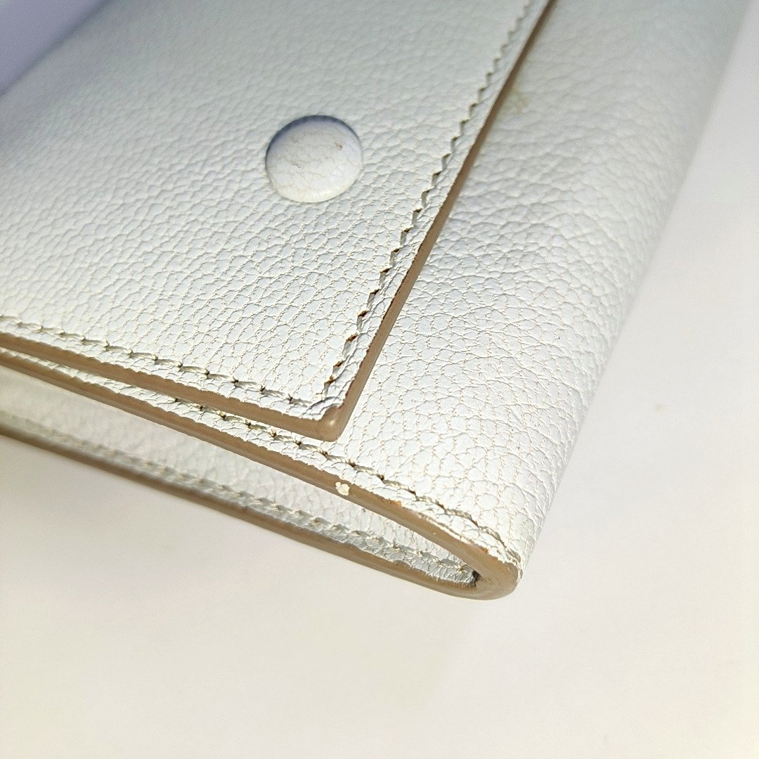 CELINE Light Blue Calfskin Wallet Golden hardware-(SKU)-940440188