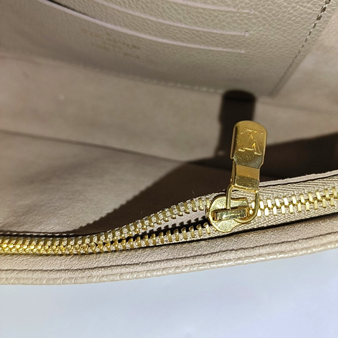 LOUIS VUITTON IVY Gray Calfskin Monogram Crossbody Shoulder Bag Tote Bag Gold Hardware 2 Removable Shoulder Straps-(SKU)-969517400