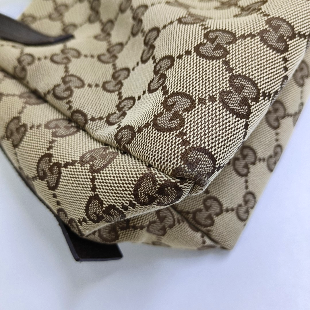GUCCI Brown Canvas Monogrammed Tote Bag Golden hardware-(SKU)-946191462