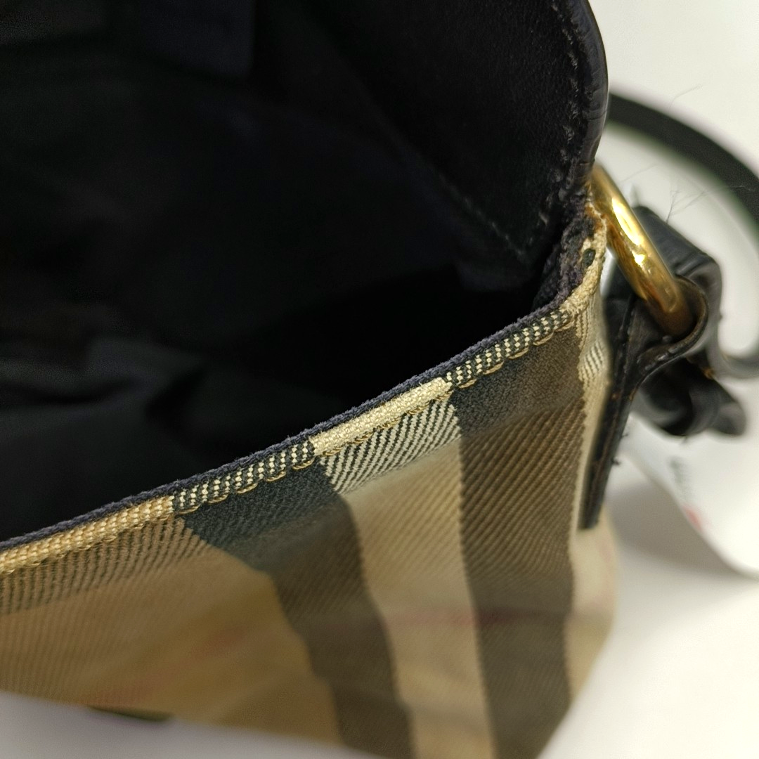 BURBERRY Beige Fabric Crossbody Bag Golden hardware Removable shoulder strap-(SKU)-955688405