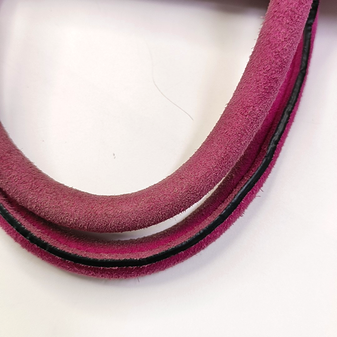 PRADA Pink Suede Logo Single Shoulder Bag Crossbody Tote Silver Hardware Removable shoulder strap-(SKU)-956356987