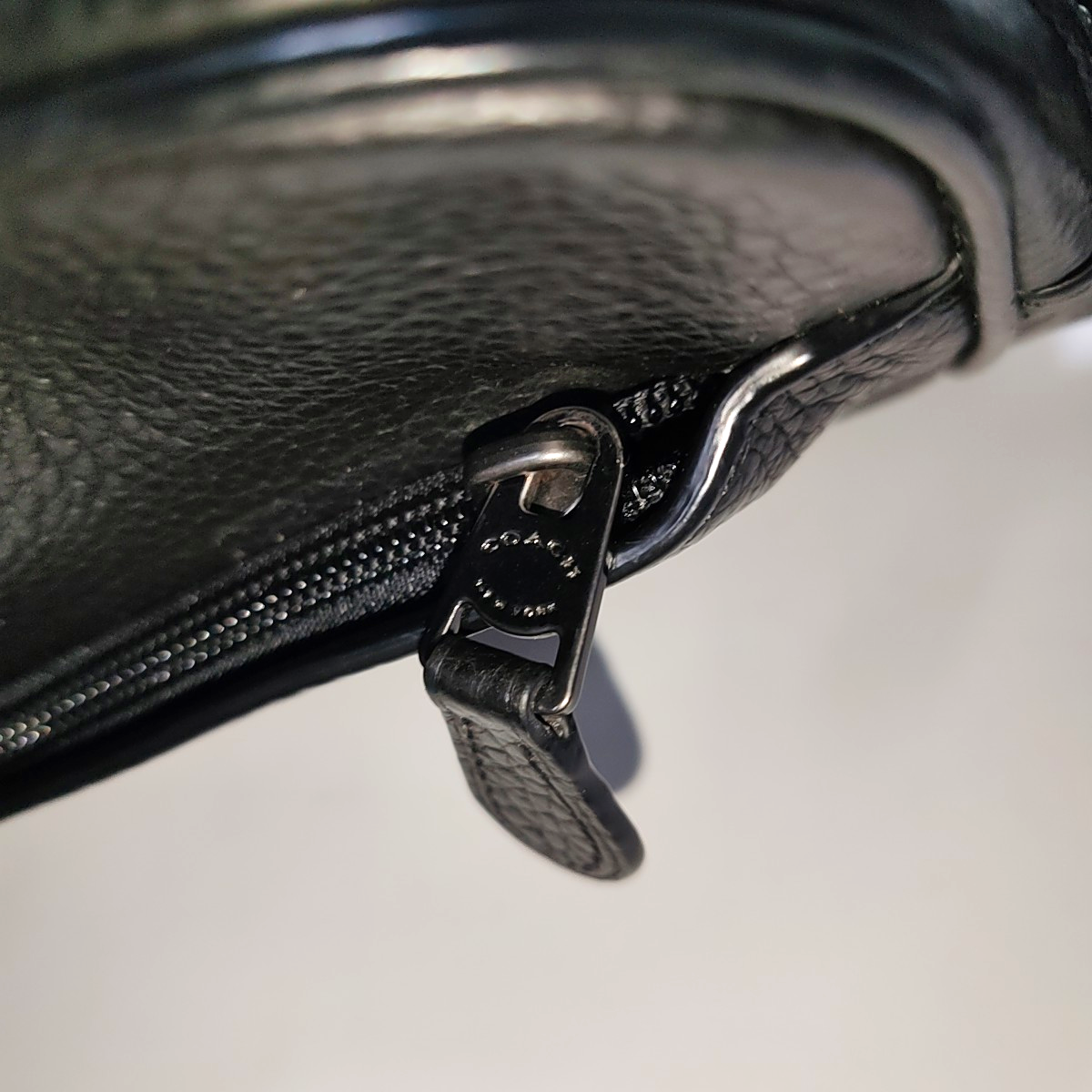COACH Dark Gray Leather Single Shoulder Bag Crossbody Silver Hardware-(SKU)-940929970