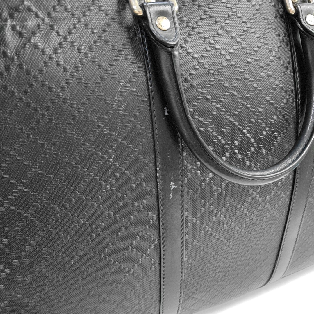 GUCCI GG Imprime Black cowhide tote bag Silver Hardware-(SKU)-950646156