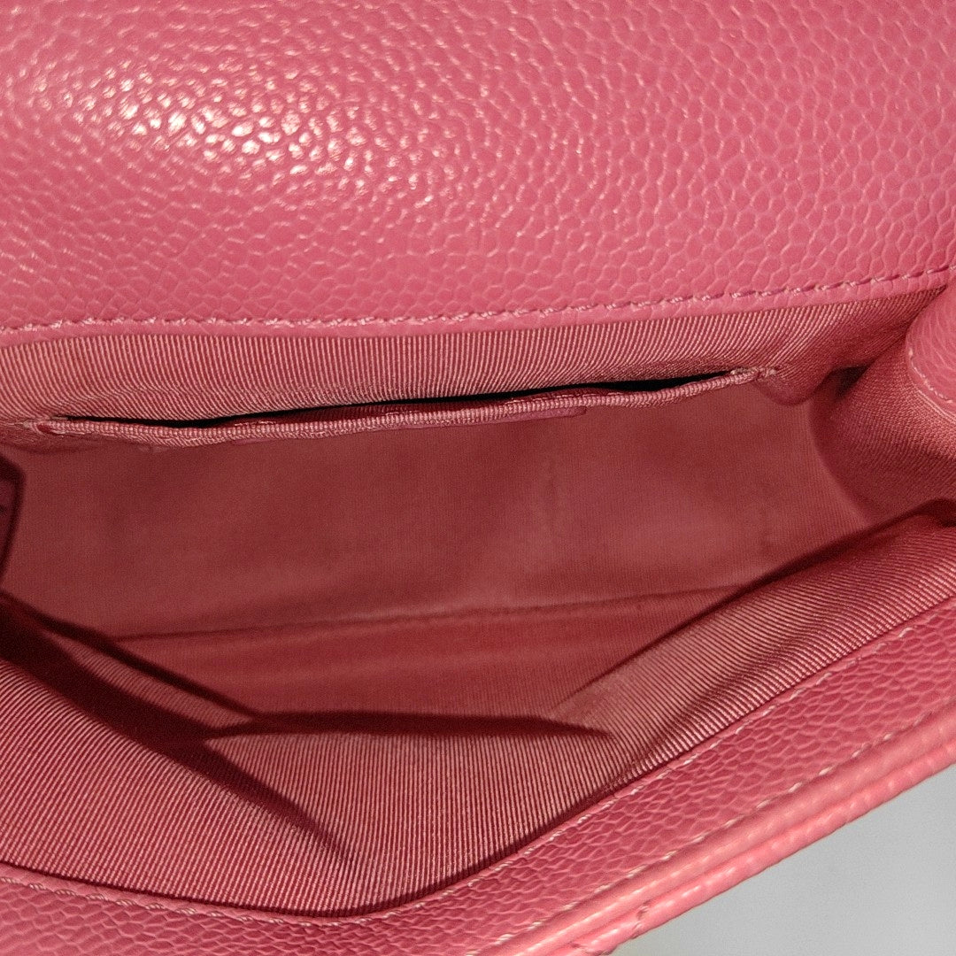 CHANEL CLASSIC FLAP Pink Quilted Calfskin Monogram Shoulder Bag, Handle Bag, Crossbody with Detachable Strap, Pink Hardware, 29 Clasps-(SKU)-966828940