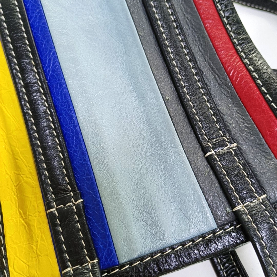 BALENCIAGA Bazar XXS Multicolor Sheepskin Single Shoulder Crossbody Handbag Silver Hardware Removable shoulder strap-(SKU)-952423256