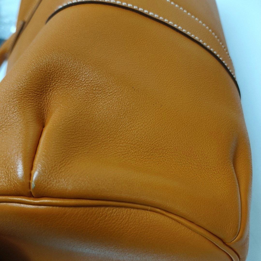 HERMÈS Voyage Polochon Orange Evercolor Calfskin Handbag Golden Hardware 🄽-(SKU)-943397886