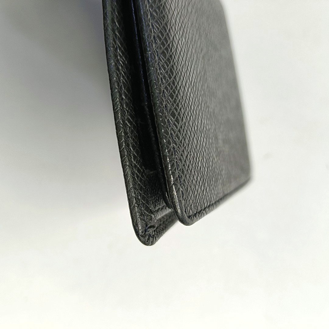LOUIS VUITTON AMERIGO Black Cowhide Wallet Silver Hardware-(SKU)-951116576