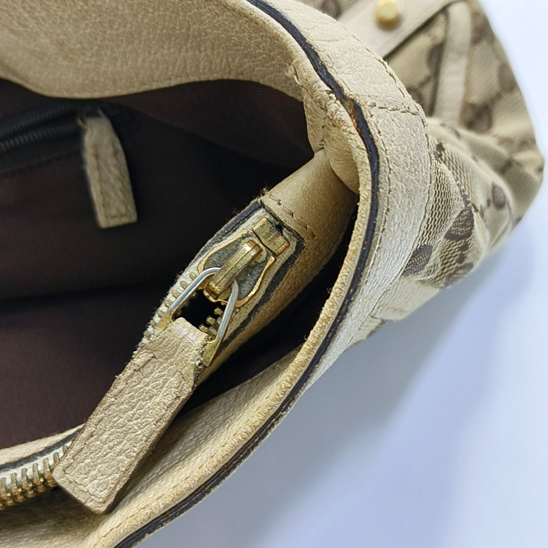 GUCCI Abbey Brown Canvas Monogram Handbag Single Shoulder Bag-(SKU)-959105616