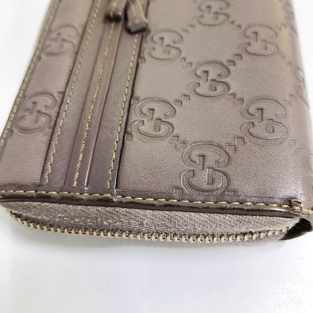 GUCCI Mayfair Purple Cowhide Monogram Embossed Wallet Golden hardware-(SKU)-957633633