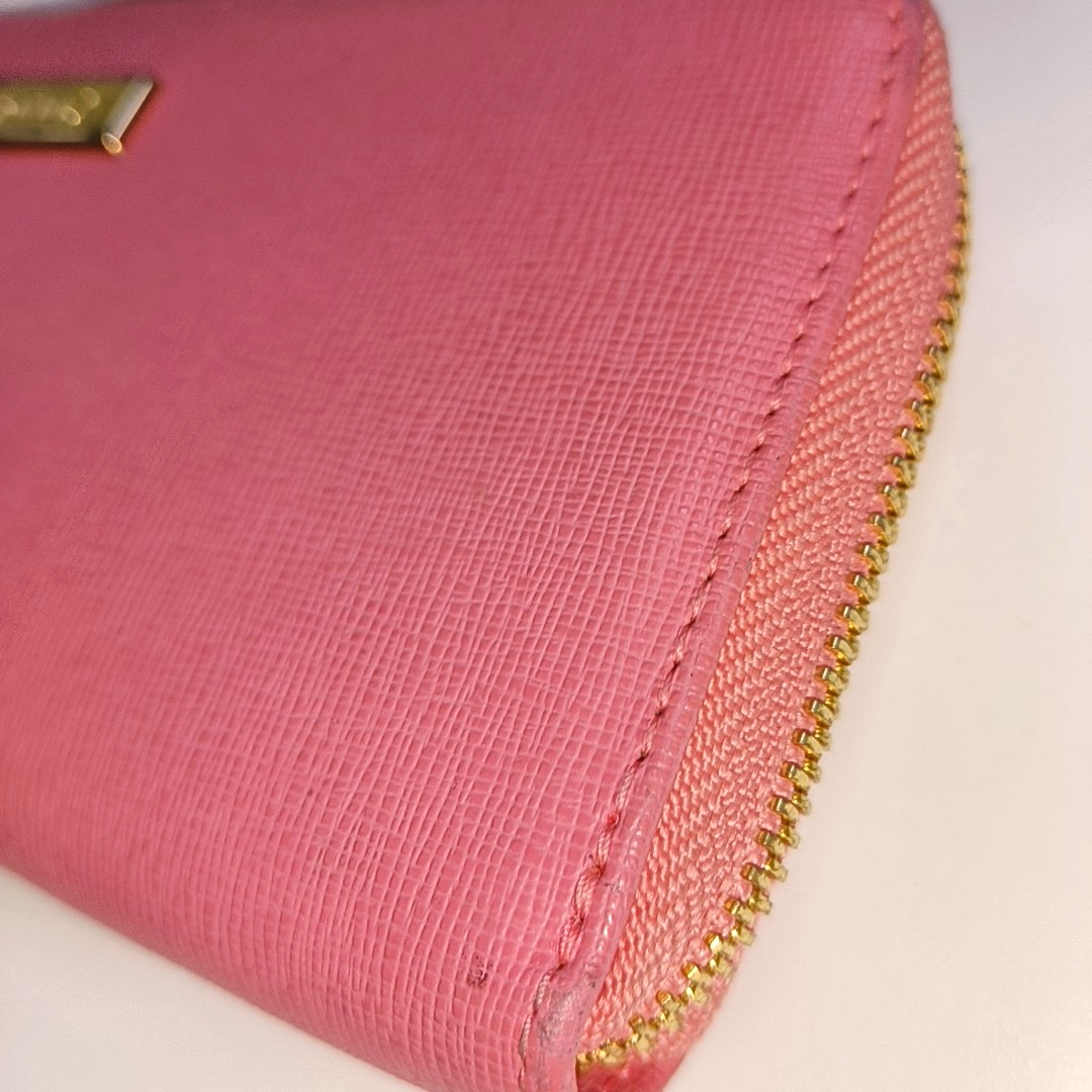FURLA Pink Leather Wallet Golden hardware-(SKU)-935469806