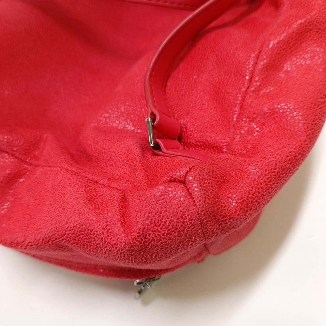 STELLA McCARTNEY Falabella Red Fabric Backpack Black hardware-(SKU)-944717374