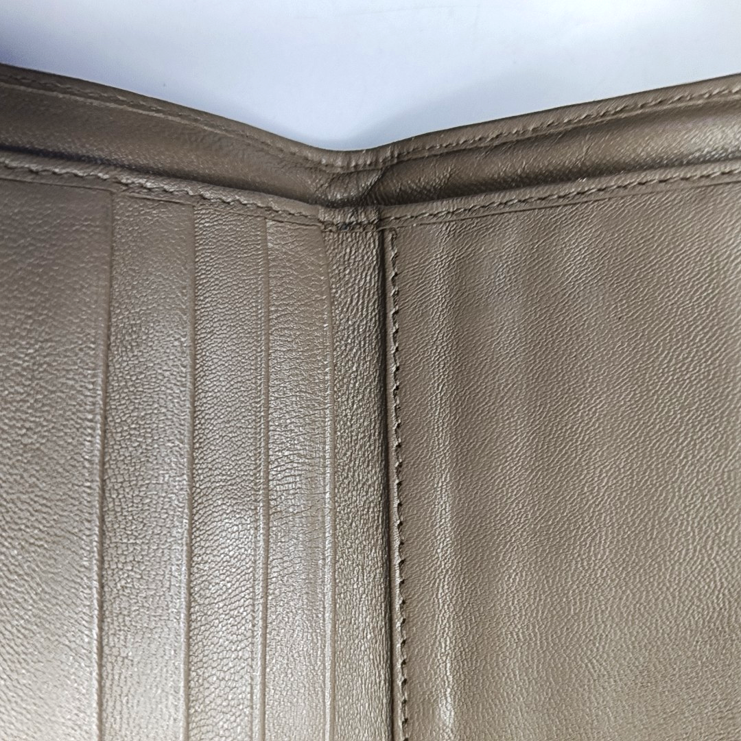 PRADA Diagramme Taupe Cowhide Wallet Golden hardware-(SKU)-953038830