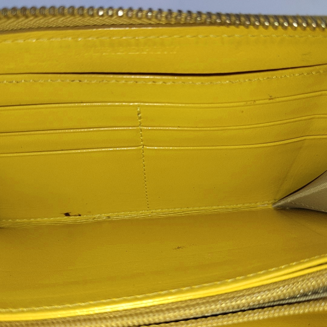 BURBERRY Yellow Cowhide Wallet Golden hardware-(SKU)-954324318