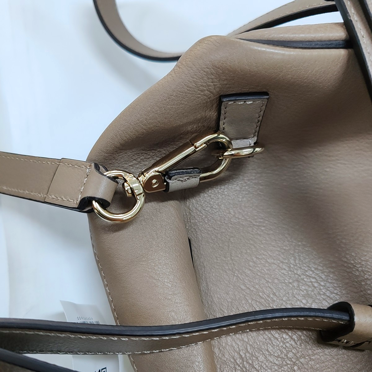 Chloé Faye Gray cowhide backpack Golden hardware shoulder straps-(SKU)-959392600