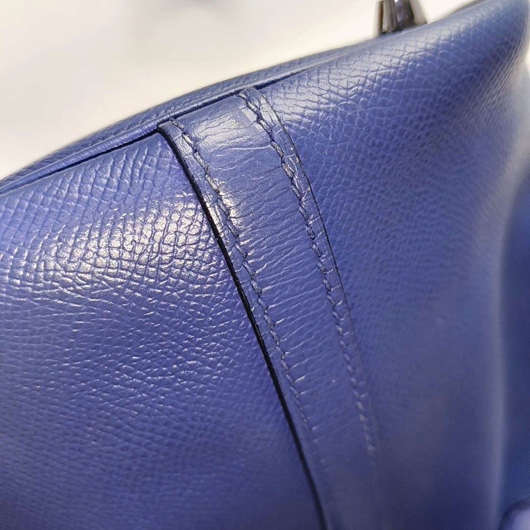 HERMÈS Picotin Lock 18 Royal Blue Epsom Leather Picotin Handbag Silver Hardware C Engraving-(SKU)-947825962