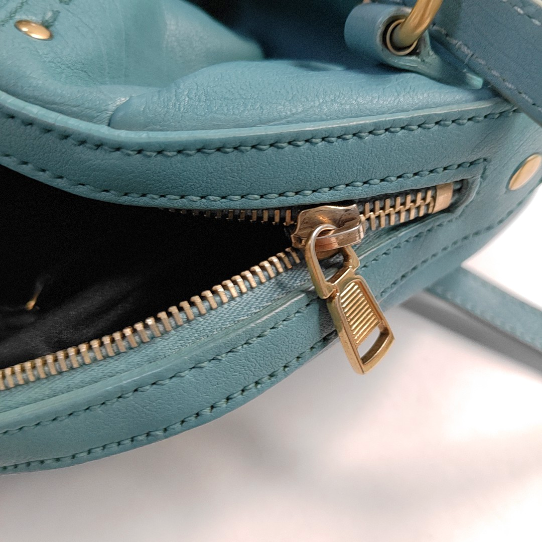 YSL MUSE Blue Calfskin Embossed Quilted Single Shoulder Bag with Sling and Handbag Golden hardware Removable shoulder strap-(SKU)-957191908