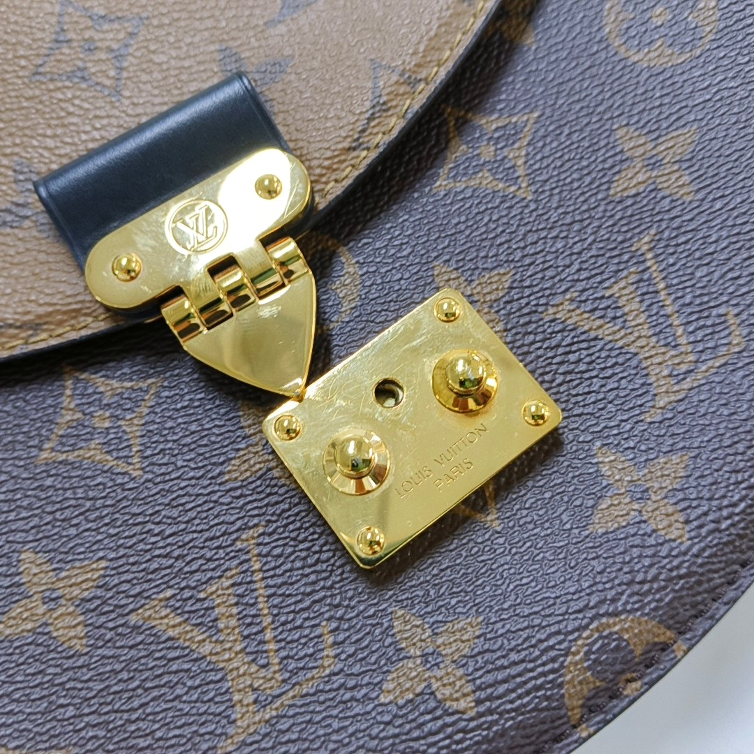 LOUIS VUITTON EDEN Brown Coated Canvas Monogram Crossbody Bag Shoulder Bag Handbag Gold Hardware Removable Strap-(SKU)-962056343