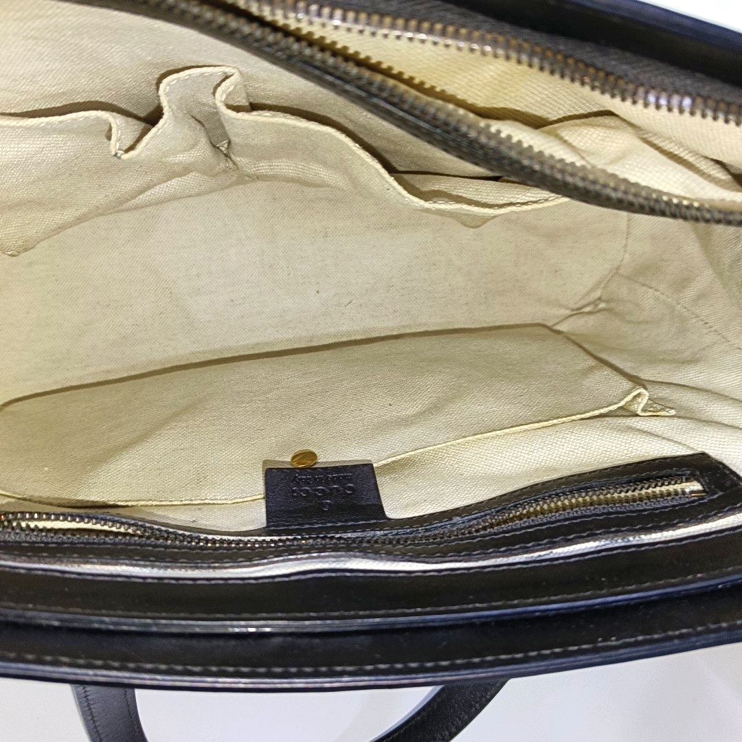 GUCCI Horsebit 1955 Black Patent Leather Saddle Bag Crossbody Bag Tote Bag Golden hardware Removable shoulder strap-(SKU)-933334082