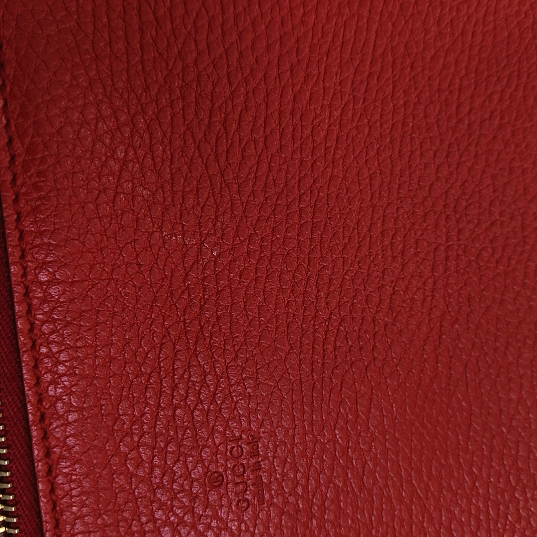 GUCCI Nouveau Red Cowhide Handbag Golden hardware-(SKU)-956372836