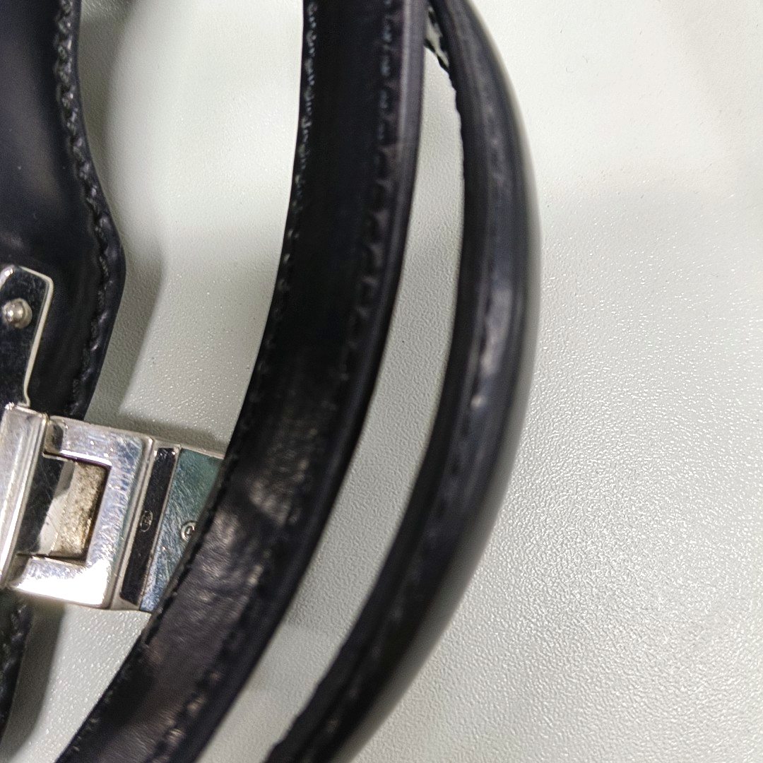 GUCCI Black cowhide tote bag Silver Hardware-(SKU)-13379697