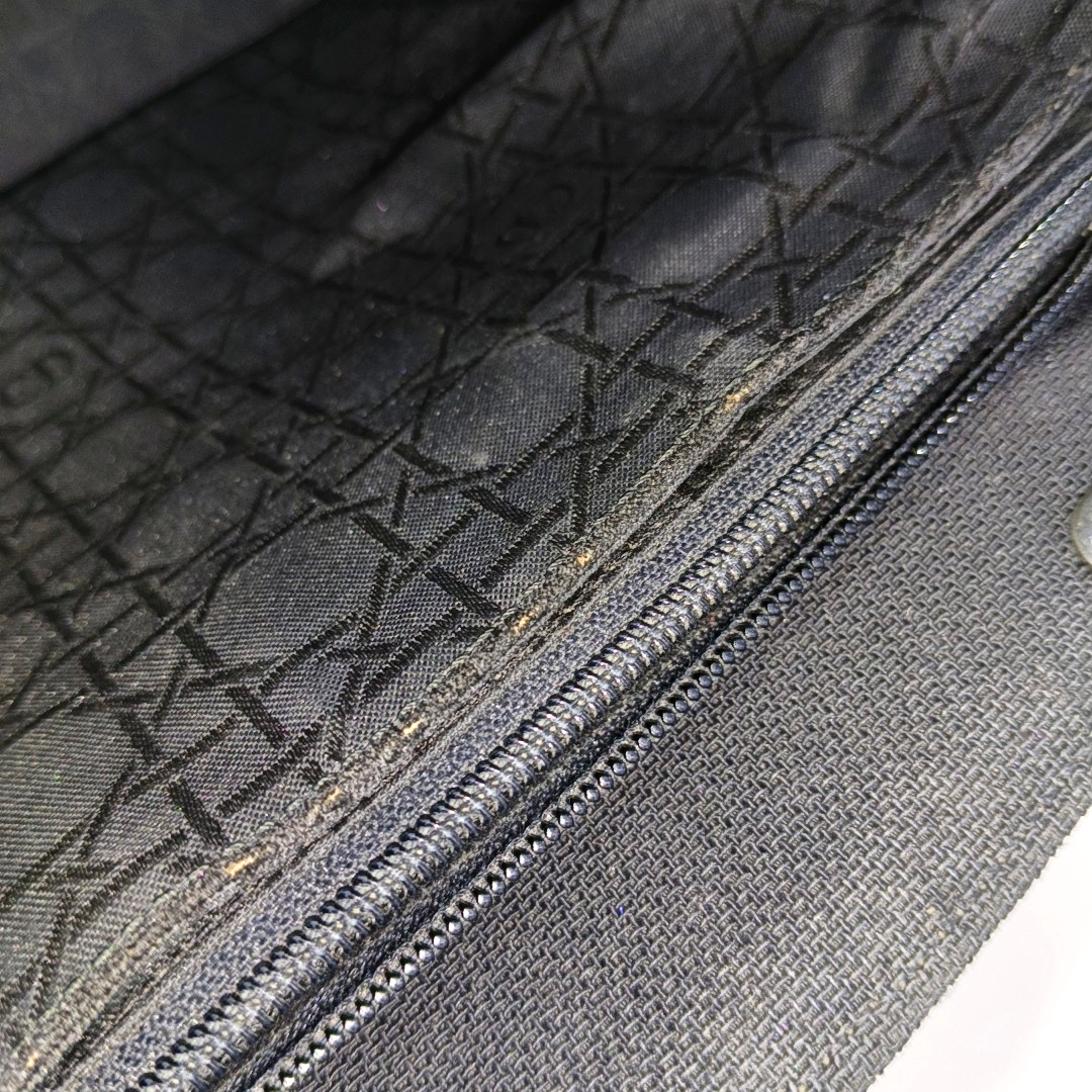 DIOR Tote bag Black Fabric Single Shoulder Bag Silver Hardware Pouch detachable shoulder strap-(SKU)-929190229