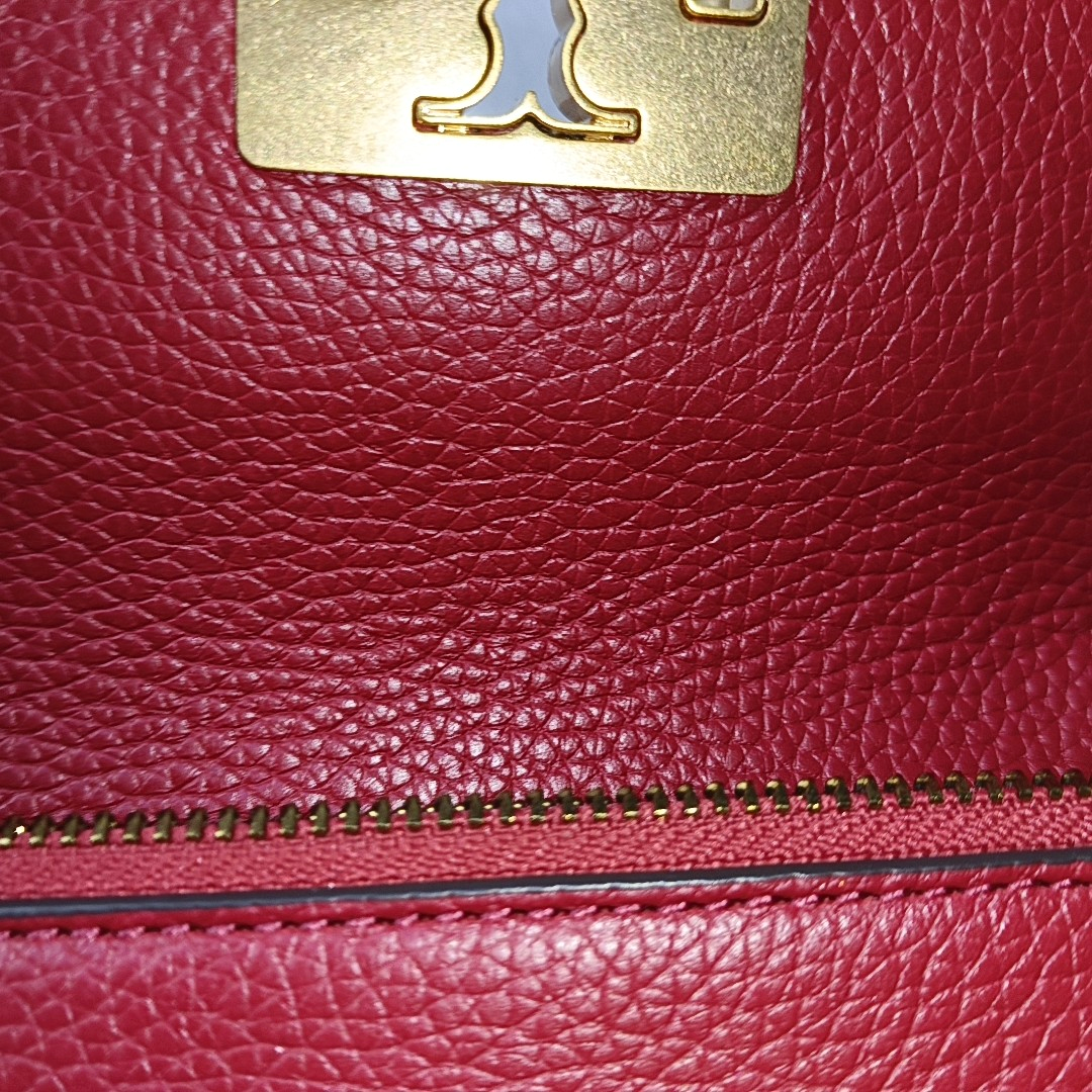 TORY BURCH Britten Red cowhide shoulder bag crossbody bag Golden hardware Removable shoulder strap-(SKU)-938683654