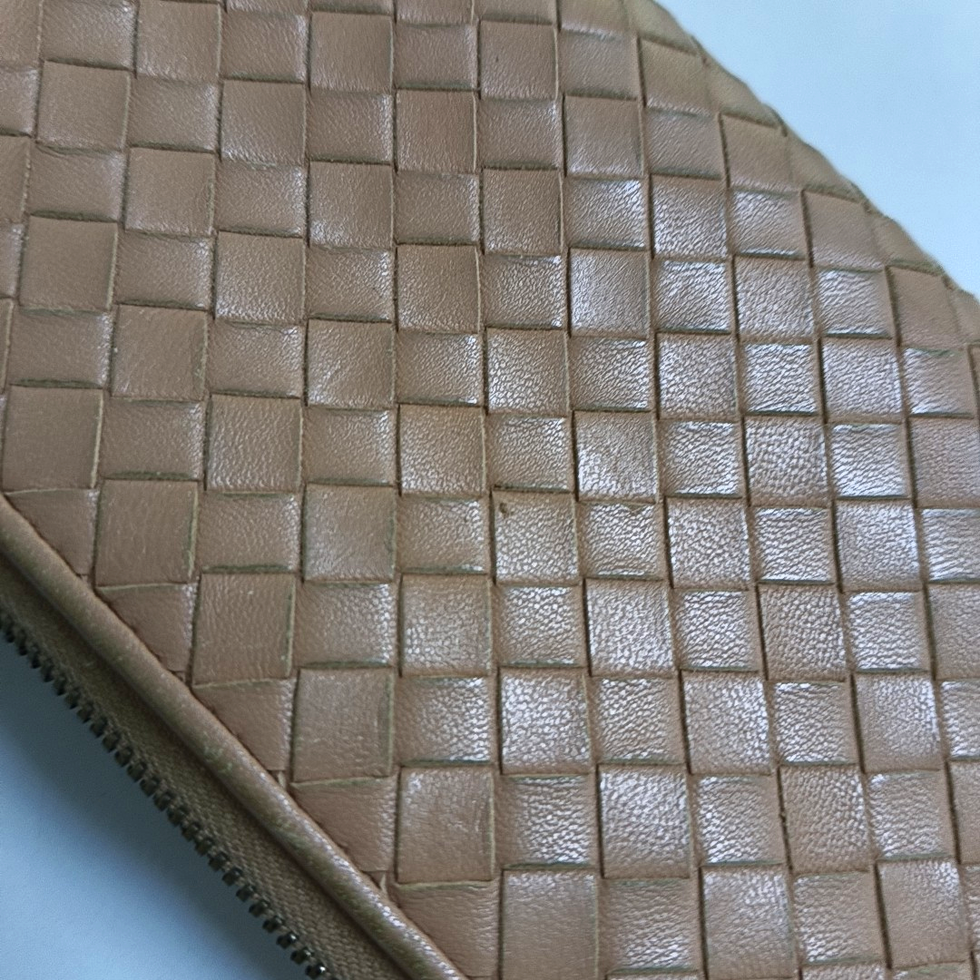 BOTTEGA VENETA Pink Cowhide Woven Wallet Black hardware-(SKU)-947141827