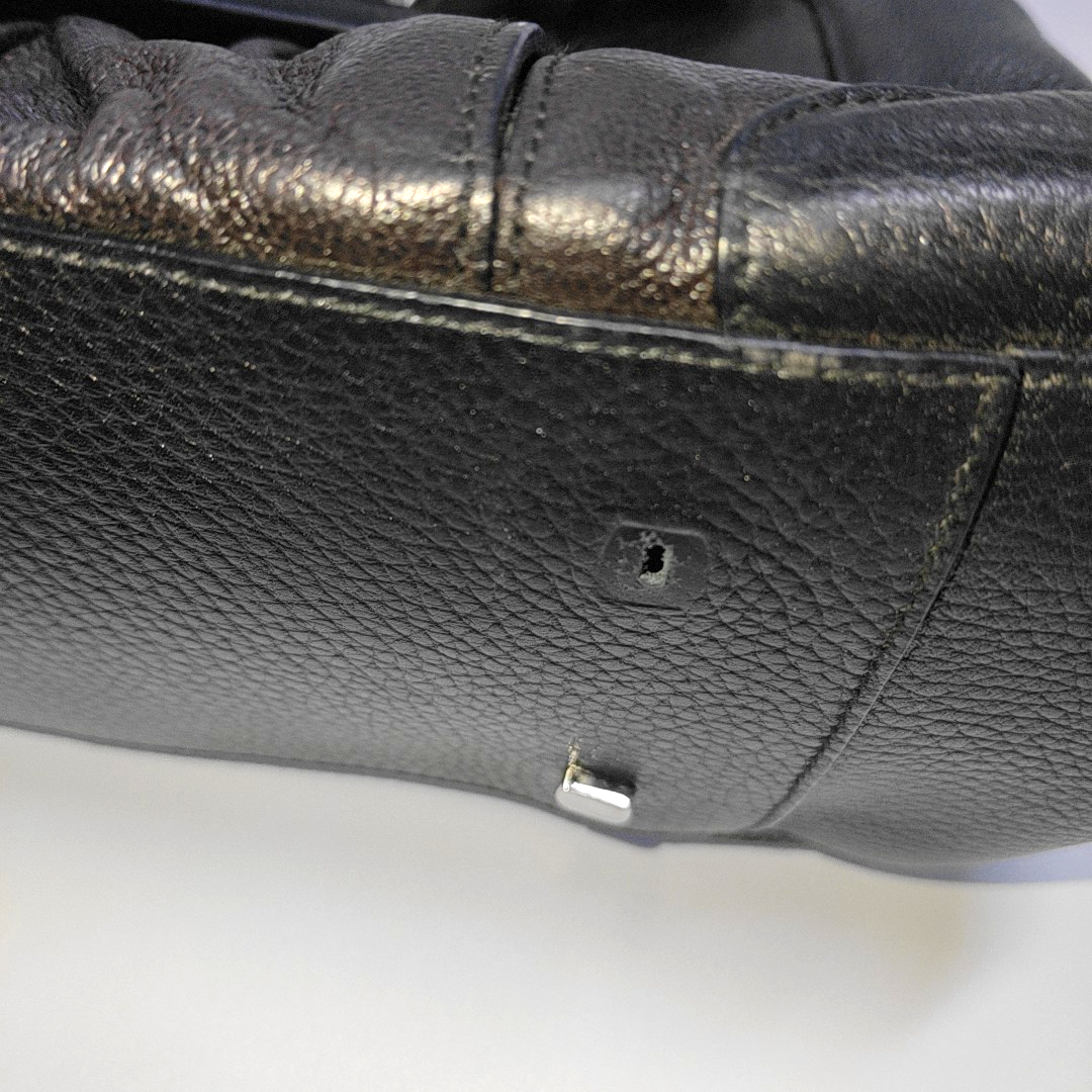Cartier Tote bag Black Leather Single Shoulder Bag Silver Hardware-(SKU)-932283889