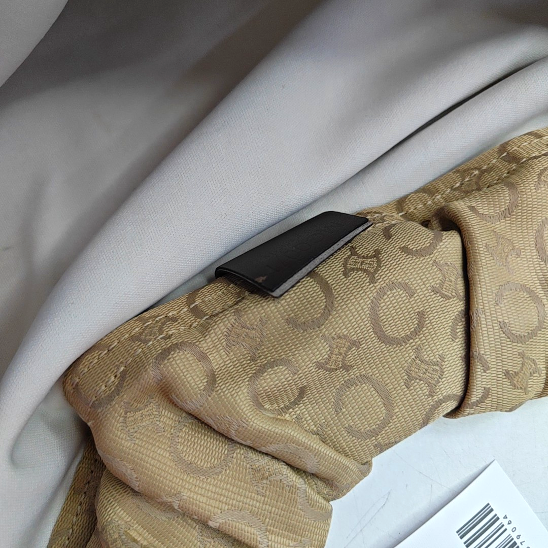CELINE Khaki Canvas Floral Handbag-(SKU)-957579064