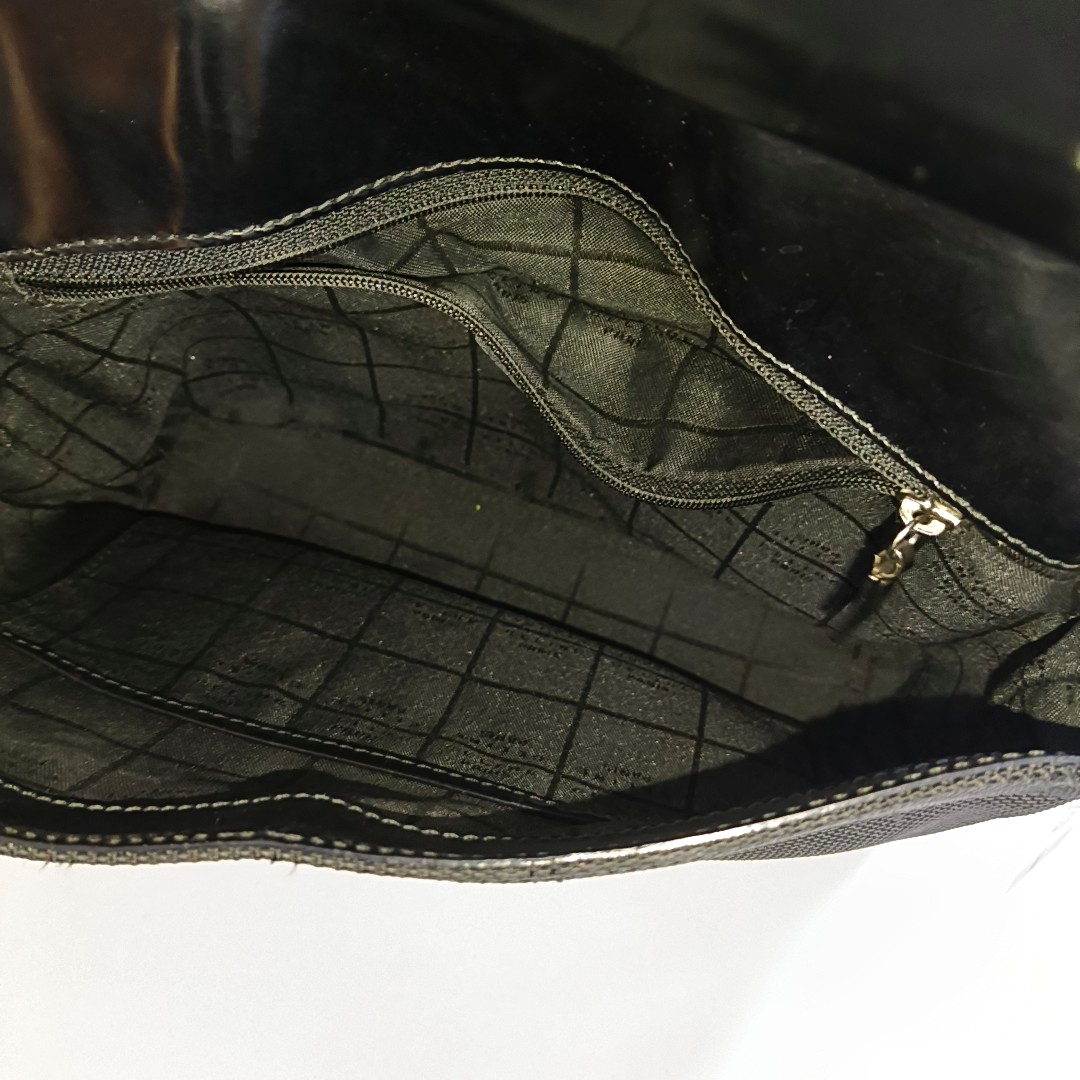 CELINE Black fabric crossbody bag shoulder bag Silver Hardware-(SKU)-946436005