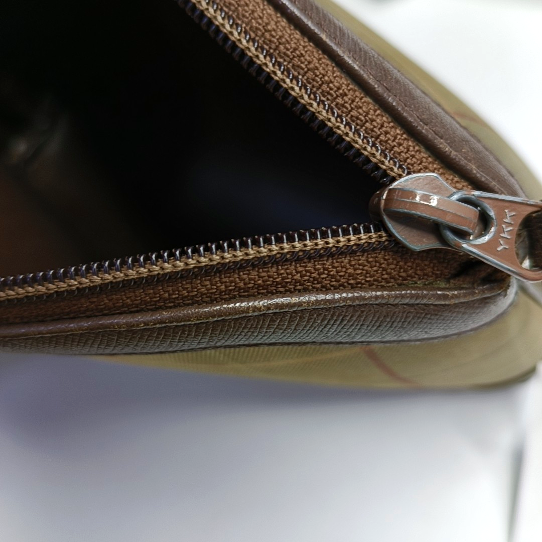 BURBERRY Khaki Fabric Handbag Brown Hardware-(SKU)-960263647