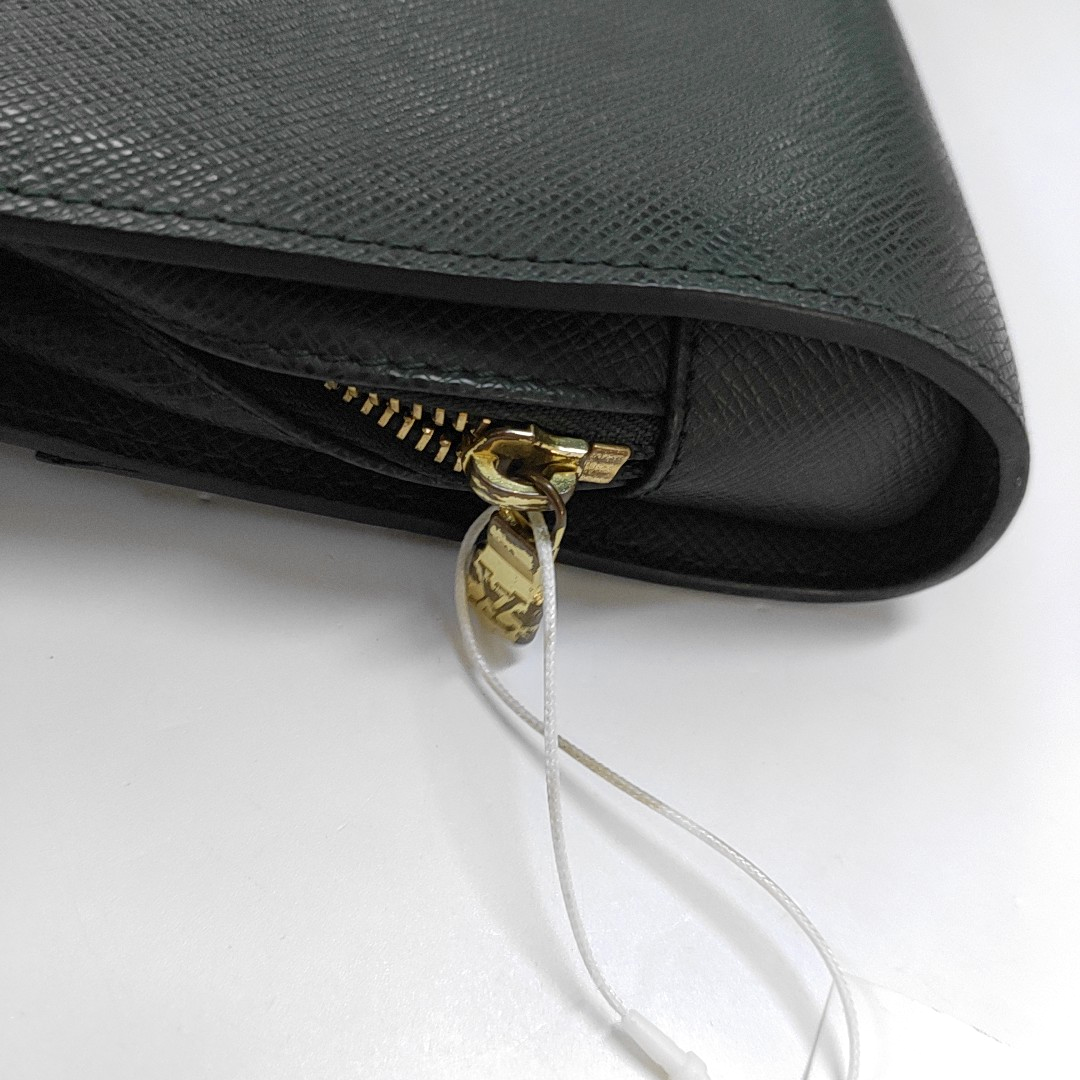 LOUIS VUITTON BAIKAL Dark Green Cow Leather Handbag Tote Golden hardware-(SKU)-960205734