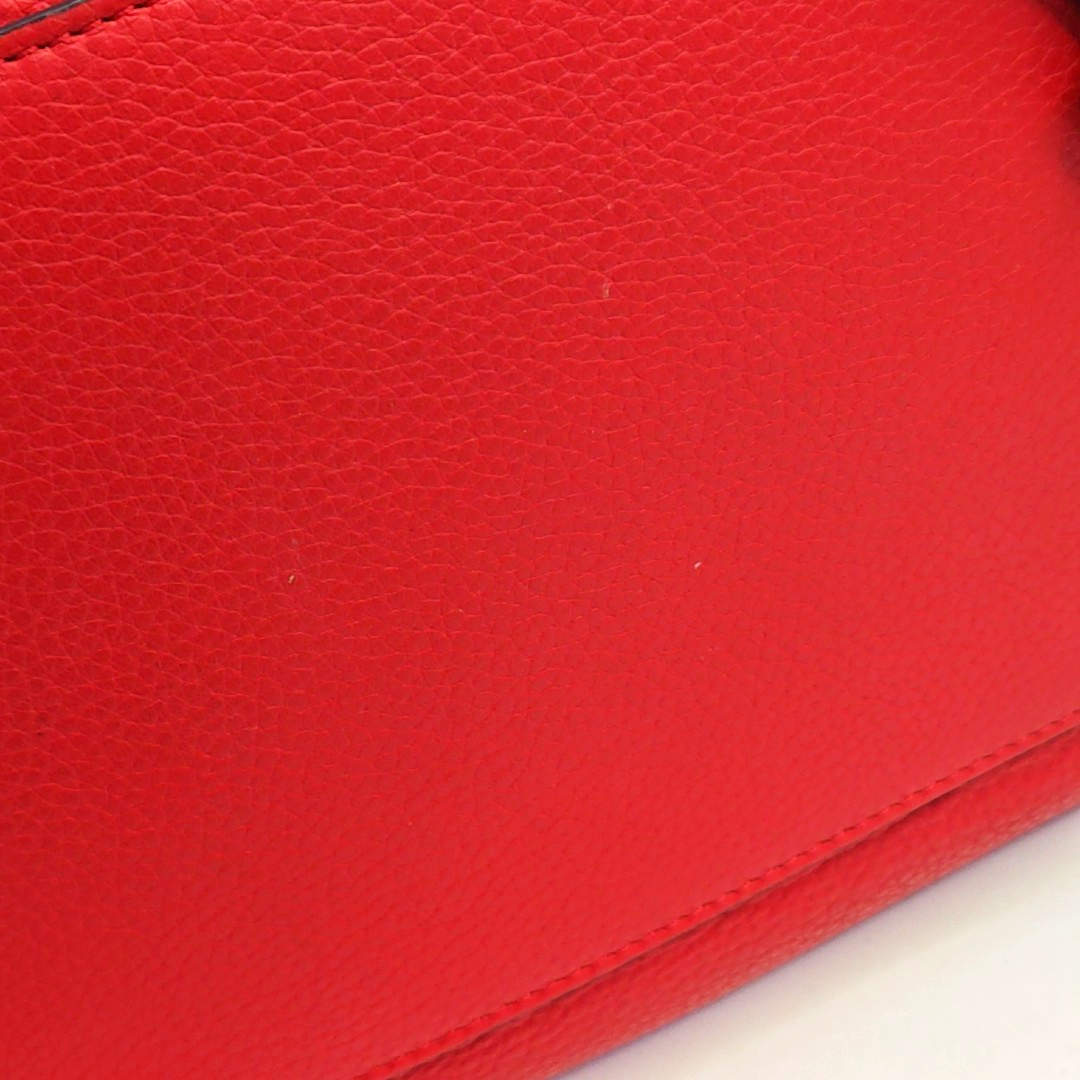 CELINE TRAPEZE Small size Red Leather Swing Bag Single Shoulder Bag Handbag Crossbody Golden hardware Removable shoulder strap-(SKU)-947188995