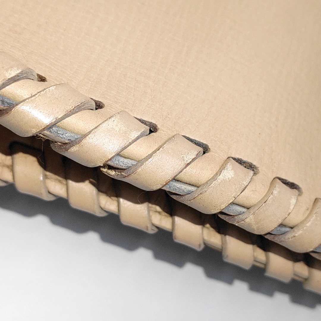 GUCCI Khaki Cowhide Braided Handbag Golden hardware-(SKU)-13379902