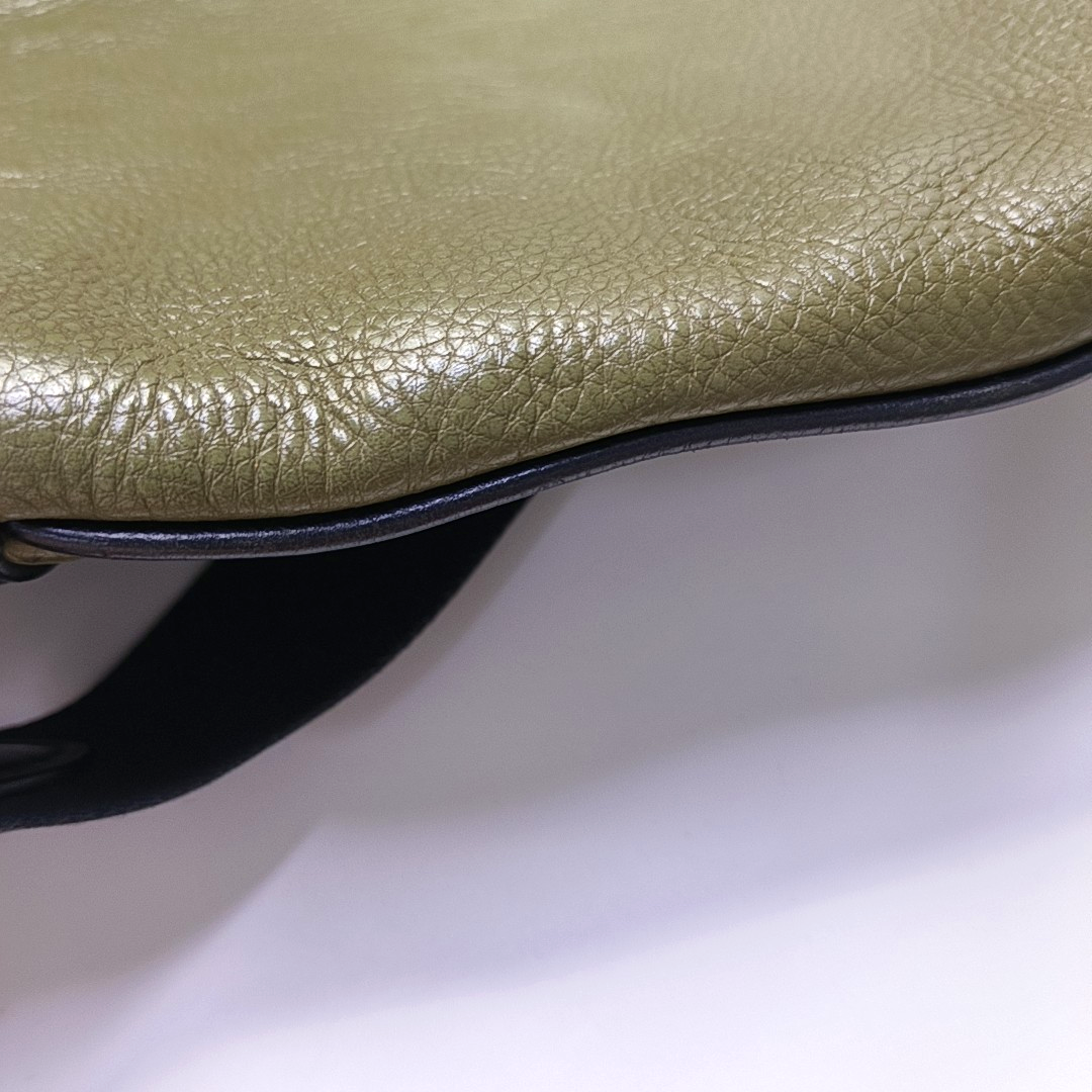 COACH Green Leather Crossbody Single Shoulder Bag Silver Hardware-(SKU)-951540005