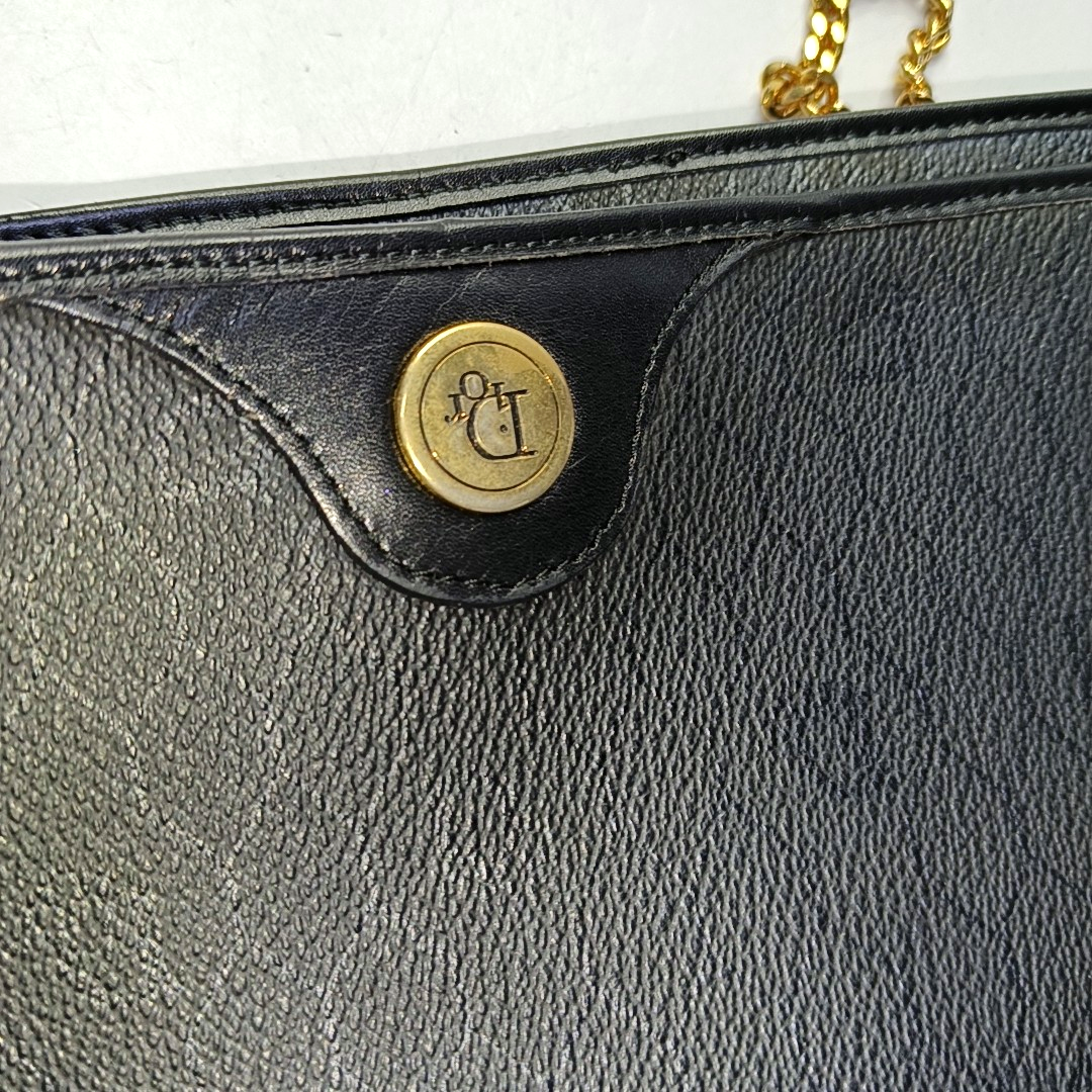 DIOR Black Coated Canvas Single Shoulder Bag-(SKU)-954098383