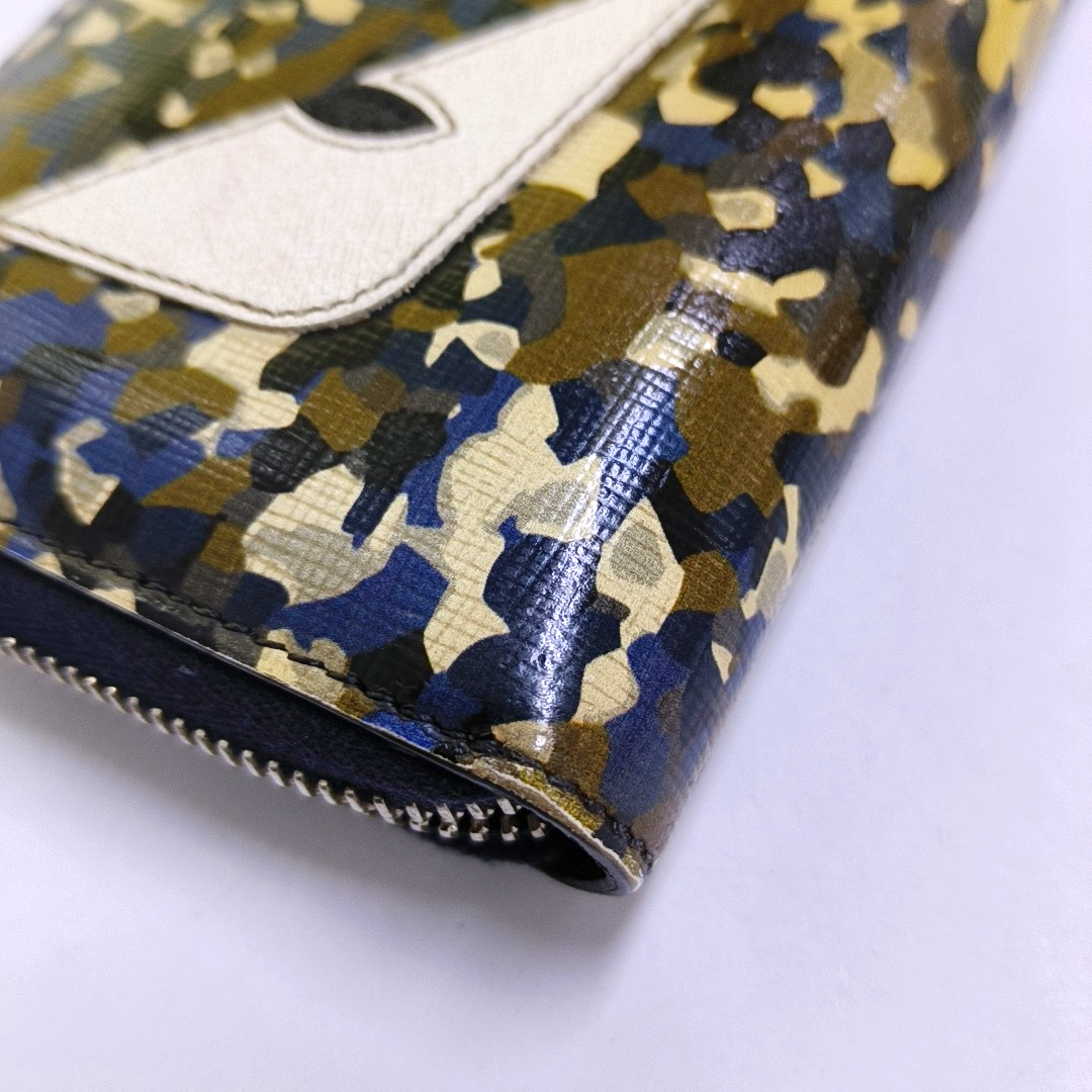 FENDI Monster Multicolor leather small monster wallet Silver Hardware-(SKU)-954001387