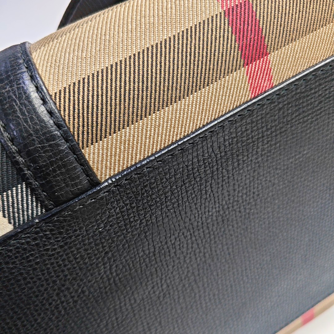 BURBERRY Alchester Multicolor Canvas Handbag Golden hardware-(SKU)-939790011