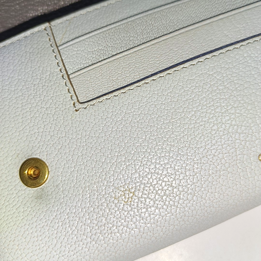 CELINE Light Blue Calfskin Wallet Golden hardware-(SKU)-940440188