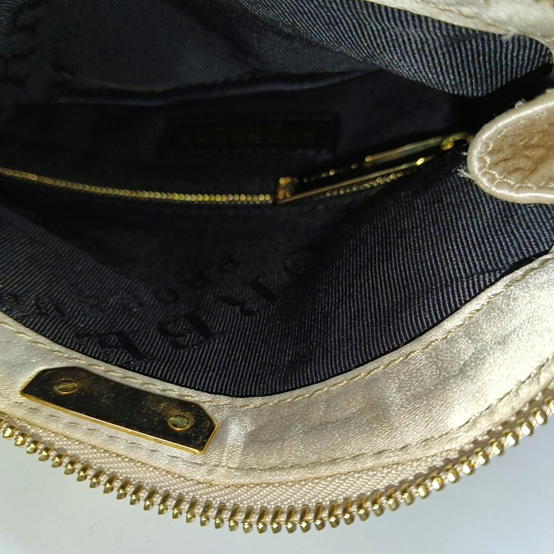 BURBERRY Champagne Satin Handbag Golden hardware-(SKU)-929982013