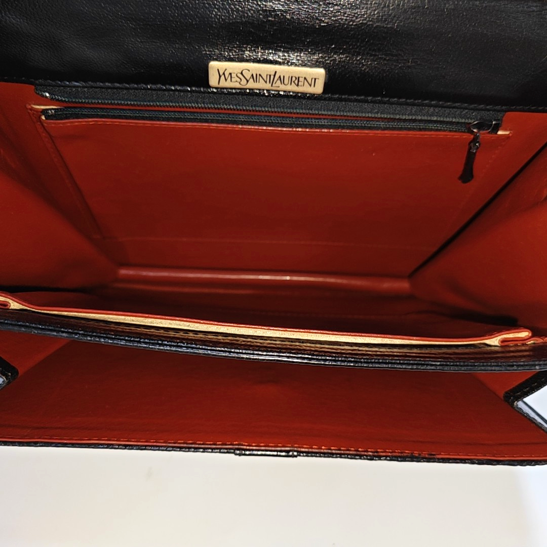 YSL Black Leather Crossbody Bag Single Shoulder Bag Golden hardware Removable shoulder strap-(SKU)-953941805