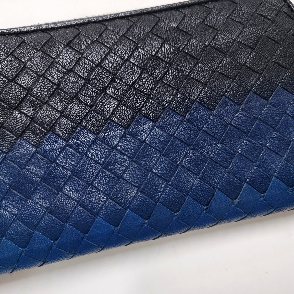 BOTTEGA VENETA Multicolor Calfskin Woven Wallet Black hardware-(SKU)-958932470