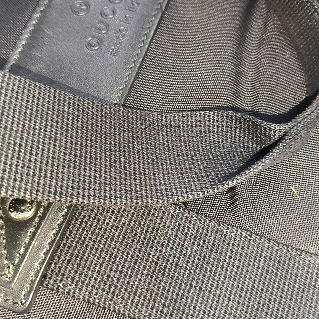 GUCCI Tote bag Black Canvas Tote Bag Single Shoulder Bag Silver Hardware-(SKU)-929881337