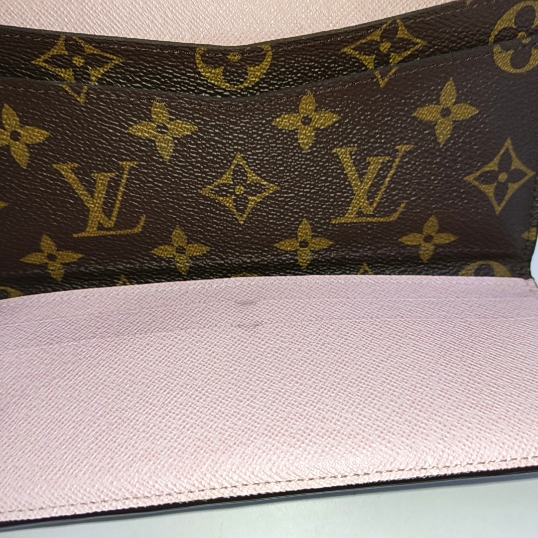 LOUIS VUITTON JOSÉPHINE Brown coated canvas vintage wallet Golden hardware-(SKU)-951380738