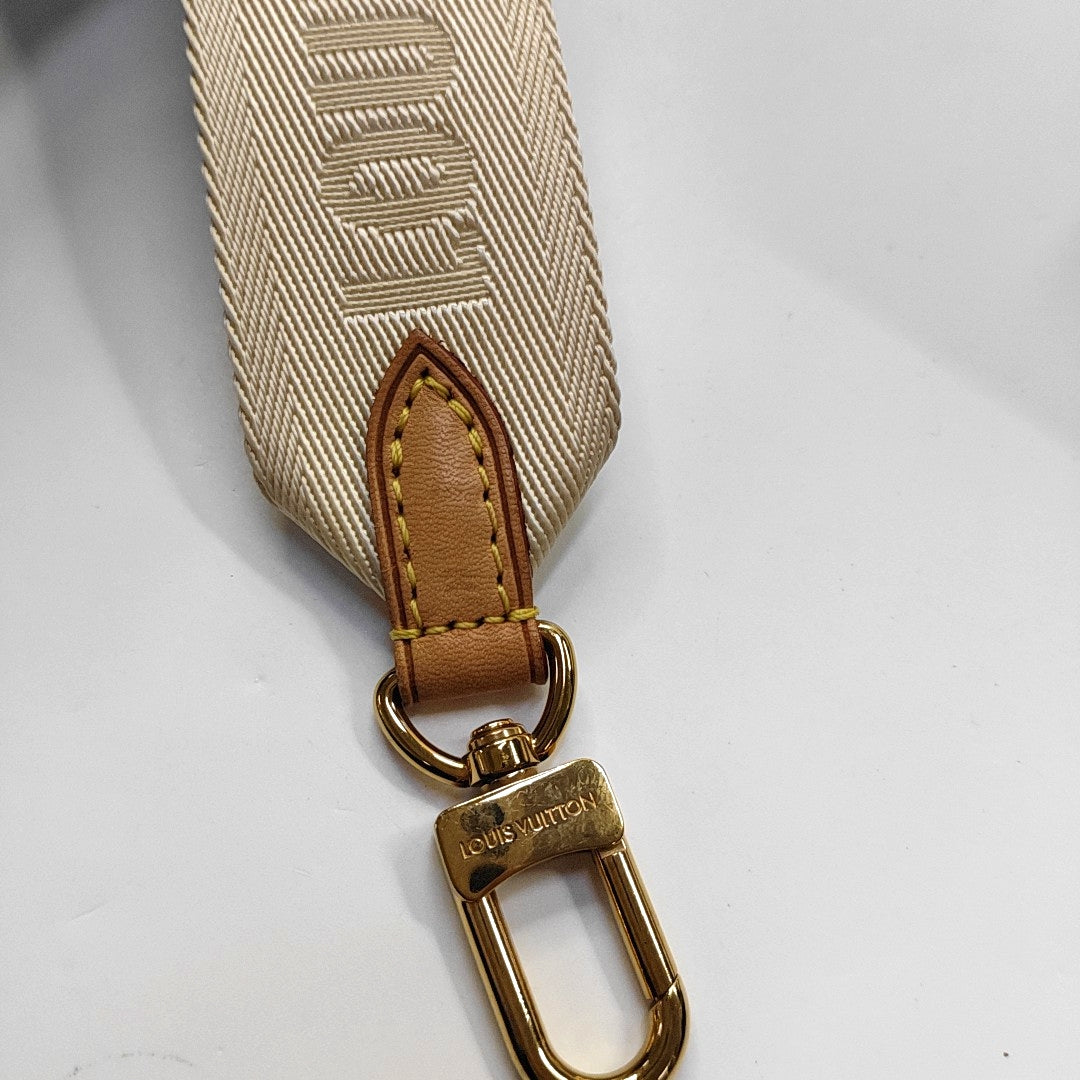 LOUIS VUITTON MULTI Blue Coated Canvas Monogram Five in One Crossbody Bag Shoulder Bag Gold Hardware Pockets 2 Removable Straps-(SKU)-968235817