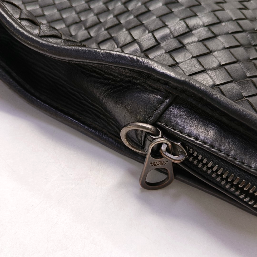 BOTTEGA VENETA Black Cowhide Braided Handbag Black hardware-(SKU)-955793328