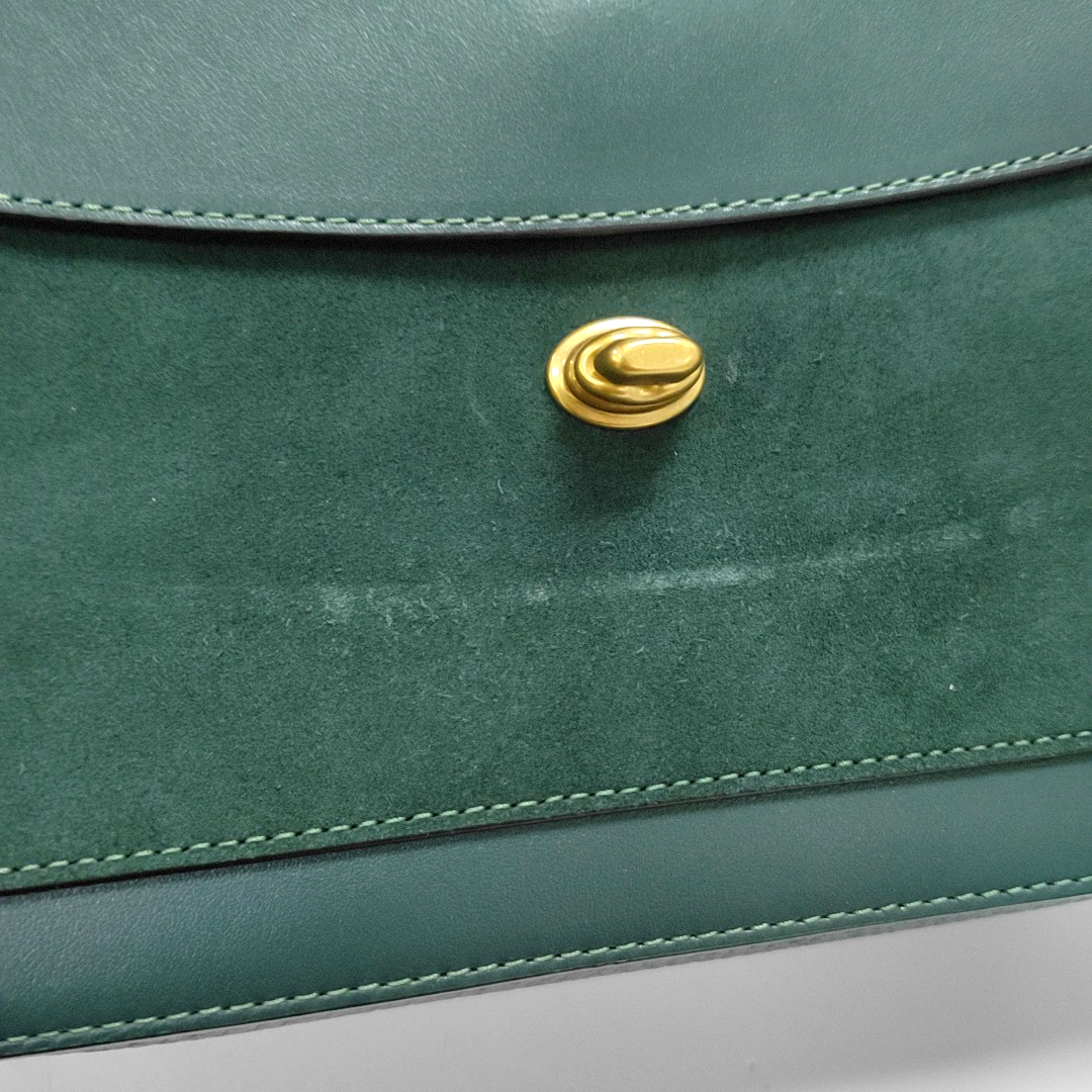 COACH MADISON Green Leather Crossbody Single Shoulder Bag-(SKU)-935362447