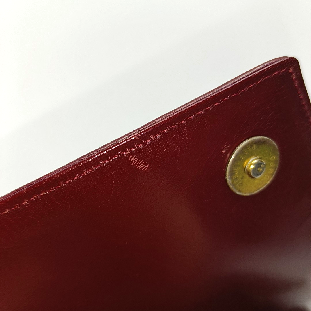 YSL Burgundy Leather Quilted Envelope Bag Handbag-(SKU)-932744673