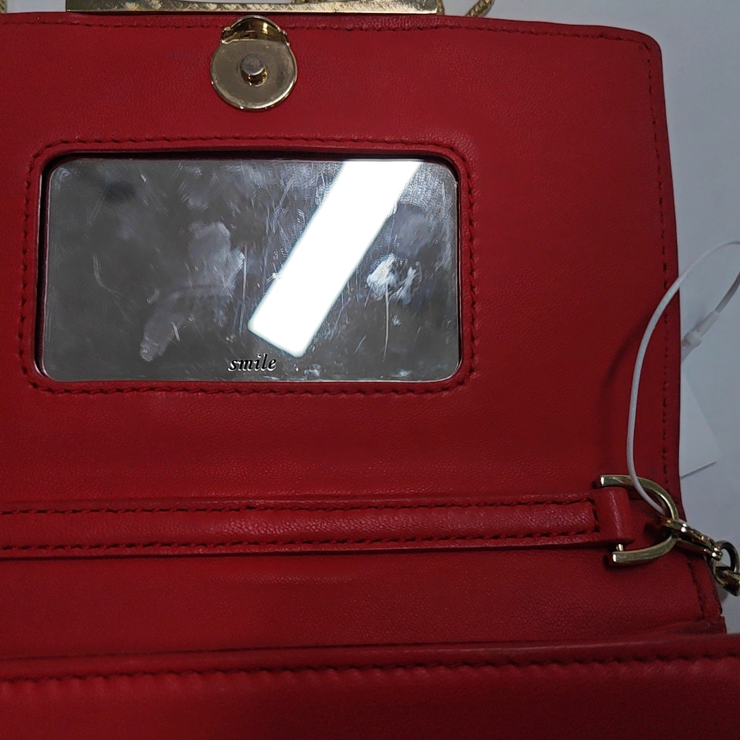 Kate Spade Red Leather Single Shoulder Bag Crossbody Bag Golden hardware Removable shoulder strap-(SKU)-941435596
