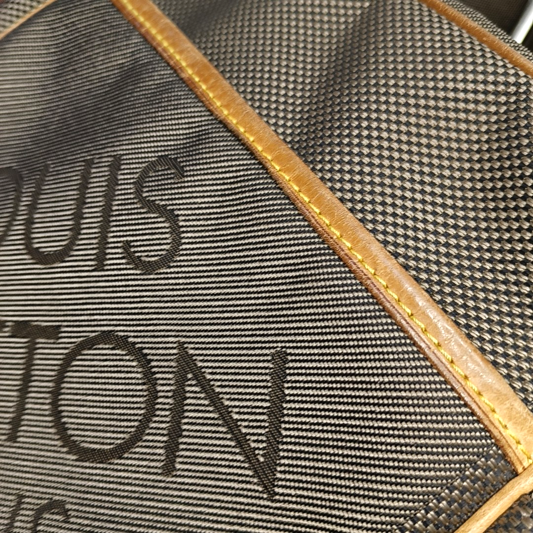 LOUIS VUITTON CITADIN Elephant Grey Fabric Crossbody Bag, Shoulder Bag Silver Hardware-(SKU)-953464074